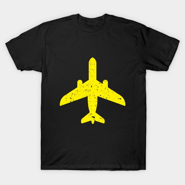 Yellow Plane Design T-Shirt by Aviation Goodies